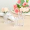 4 Clear Square Acrylic Dinner NAPKIN RINGS Mini Flower Holders Party Decorations